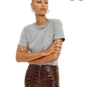 DANIELLE BERNSTEIN TSHIRT BODYSUIT HEATHER GREY